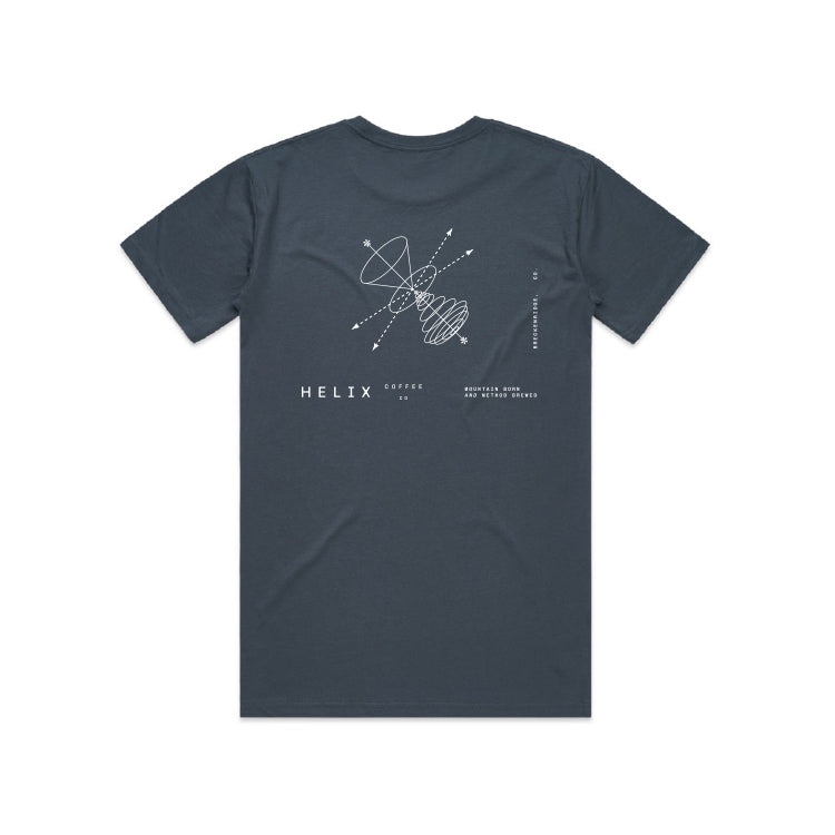Helix Tee — Petrol Blue