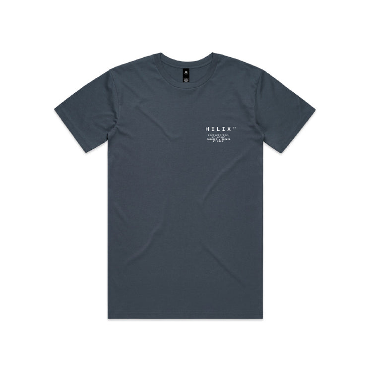 Helix Tee — Petrol Blue